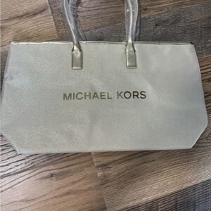 Michael Kors Metallic Silver Tote